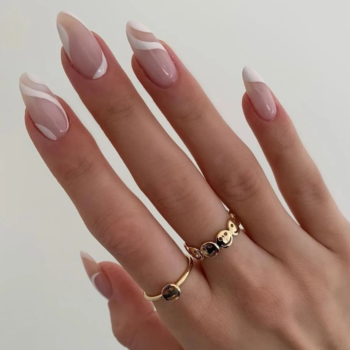 24Pcs Simple Wine Red Fake Nail with Glue Mid-length Almond Press on False Nails Wearable Round Head Oval Full Cover Nail Tips 005