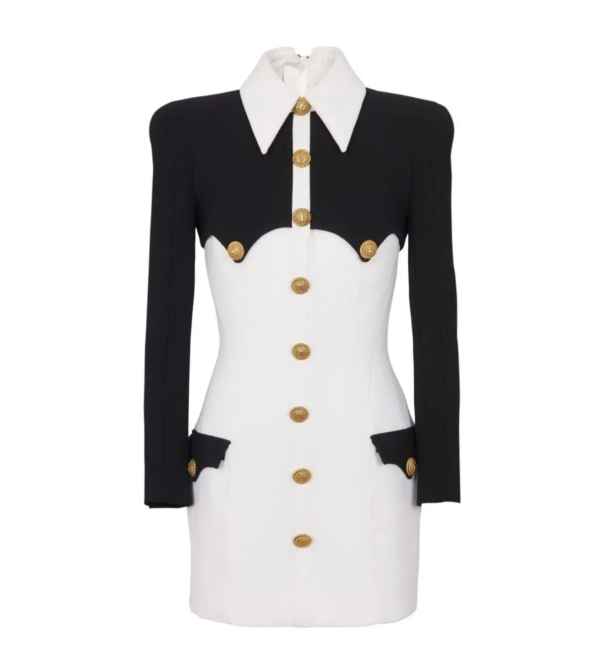 New Spring Women Long Sleeve Sexy Button Bodycon Mini Bandage Dress Elegant Evening Party Celebrate Dress Wholesale