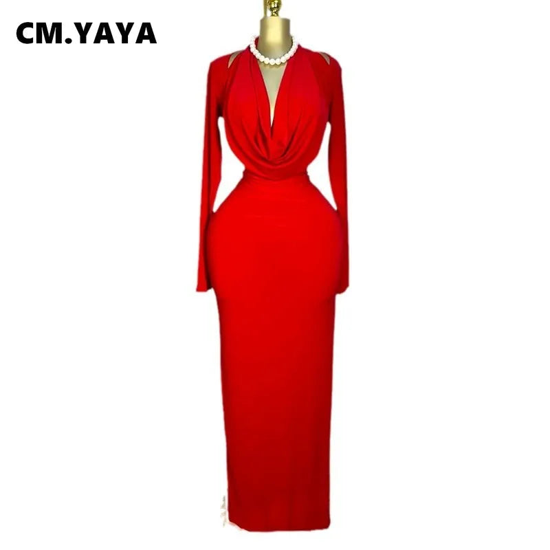 Women Full Sleeve Pile Collar Long Maxi Dress 2025 Sweet Holiday Beach Birthday Evening Sexy Girl Party Dresses Vestidos