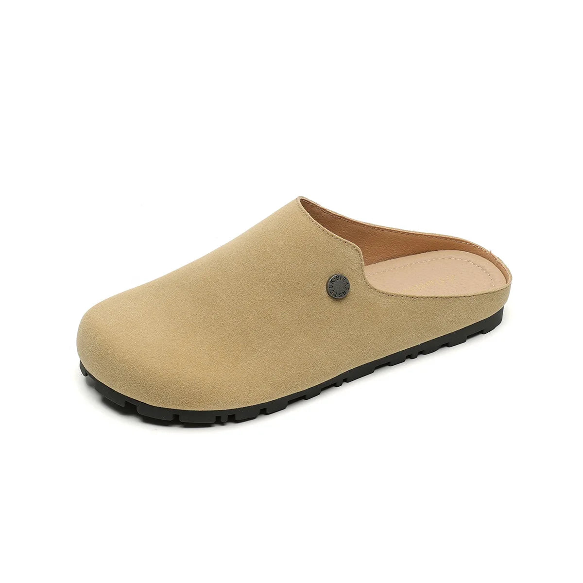 New spring women's outdoor shoes Mules Slippers Ladies' casual flat shoes Work shoes Boat shoes Large sizes 41-43 light yellow