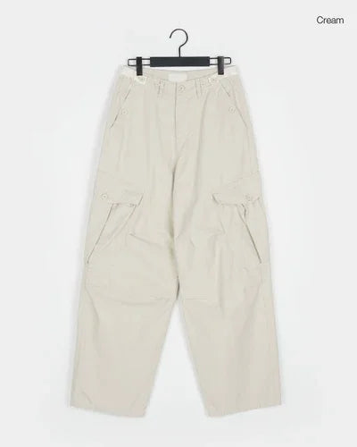 Multiple Pockets Straight Trousers Women Summer Loose Thin Cargo Pants Y2k Grunge High Waist Casual Wide Leg Grey apricot