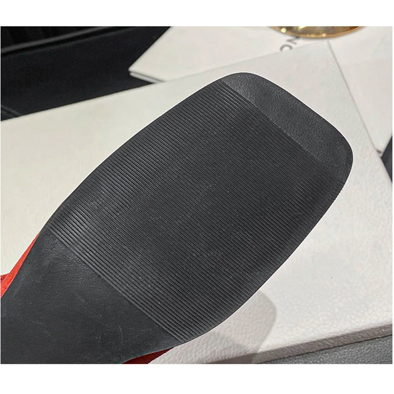 2024 New Women's Low Heel Square Toe Pumps - Fashion Office Work Shoes Spring/Autumn Comfort Slip-On Flats