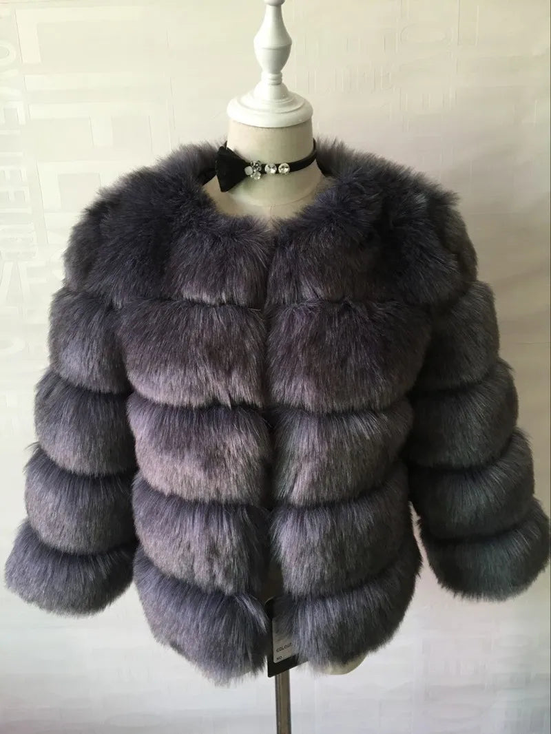 XS-6XL Mink Coat Winter Black White Faux Fur Coat Woman Elegant Fluffy Faux Fur Jacket Top Short Fur Coats Woman Clothing 3