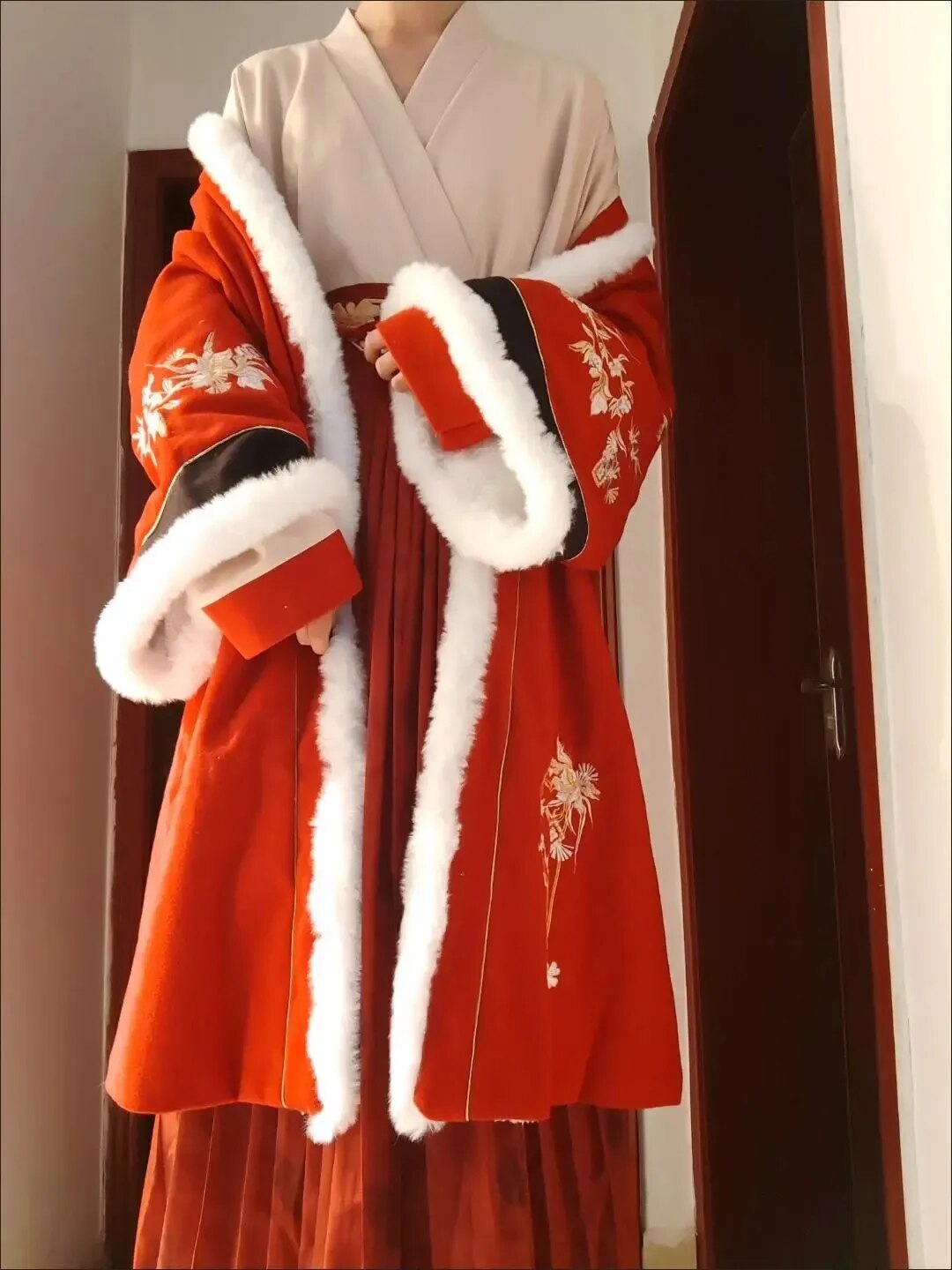 Winter Original Song Dynasty 2024 Hanfu Woolen Sweater Thickened Double-breasted Long Jacket Women Longuette for Girls and Women