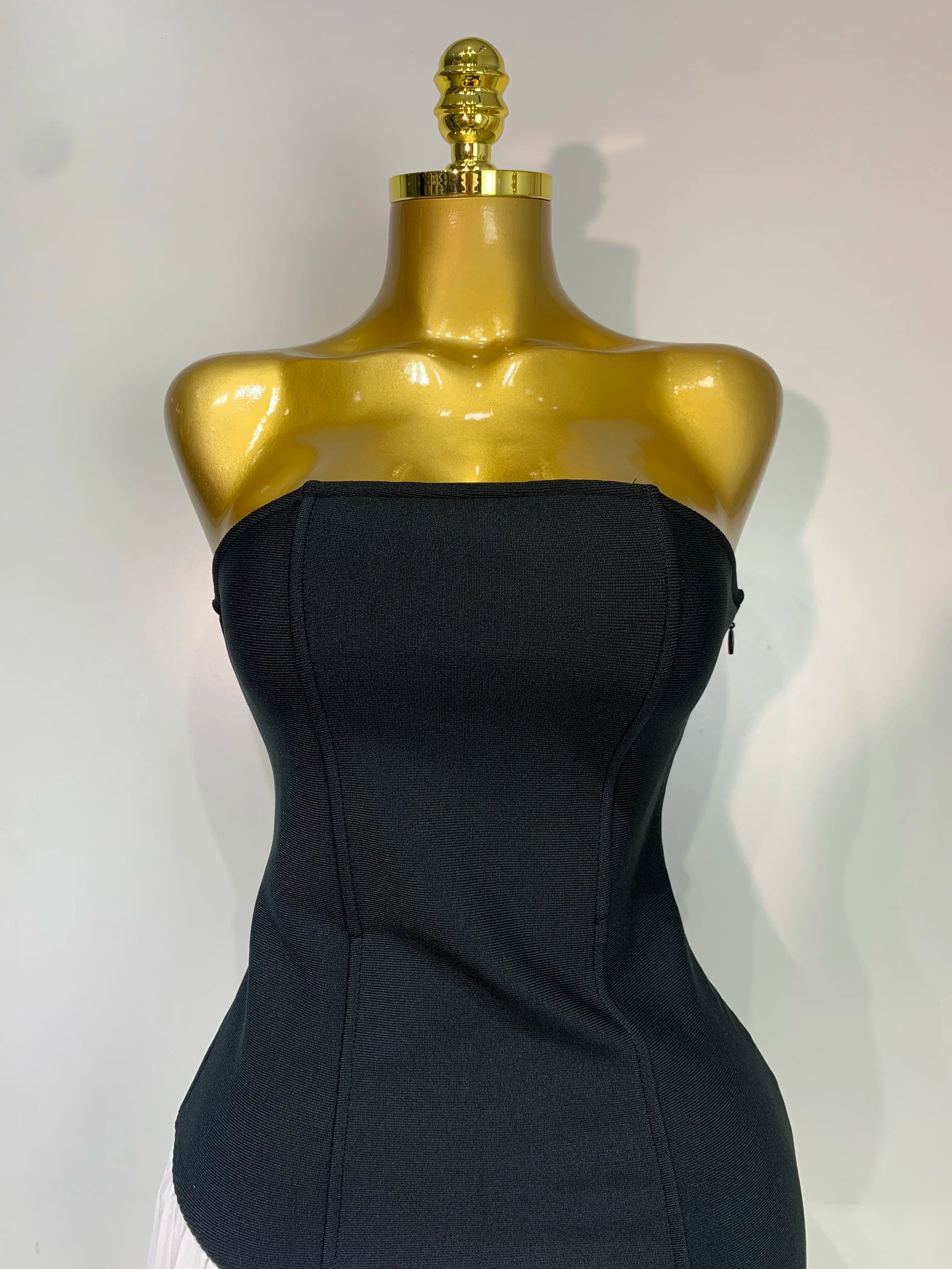 Sexy Strapless Backless Patchwork Maxi Long Bodycon Bandage Dress 2025 Celebrity Elegant Evening Party Luxury Birthday Dress