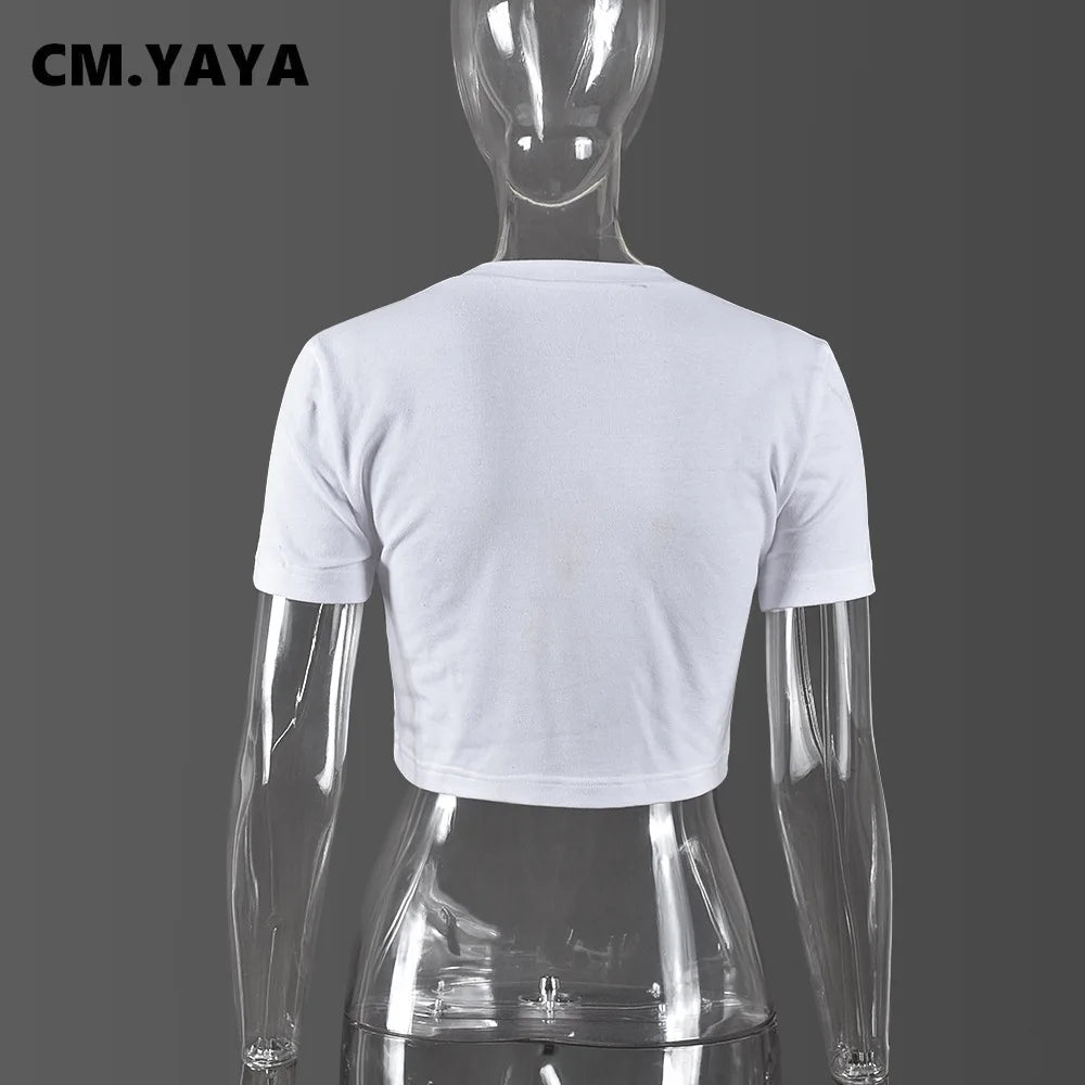 Women Fashion Diamonds Hot Rhinestones Bowknot Short Sleeve T-shirt Streetwear Elastic INS Tee Tops
