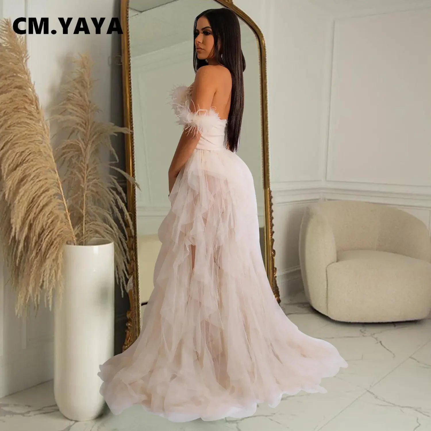 Women Tierred Mesh See Though Off Shoulder Sweetheart Collar Maxi Long Floor Length Dress Evening Sexy Party Dresses