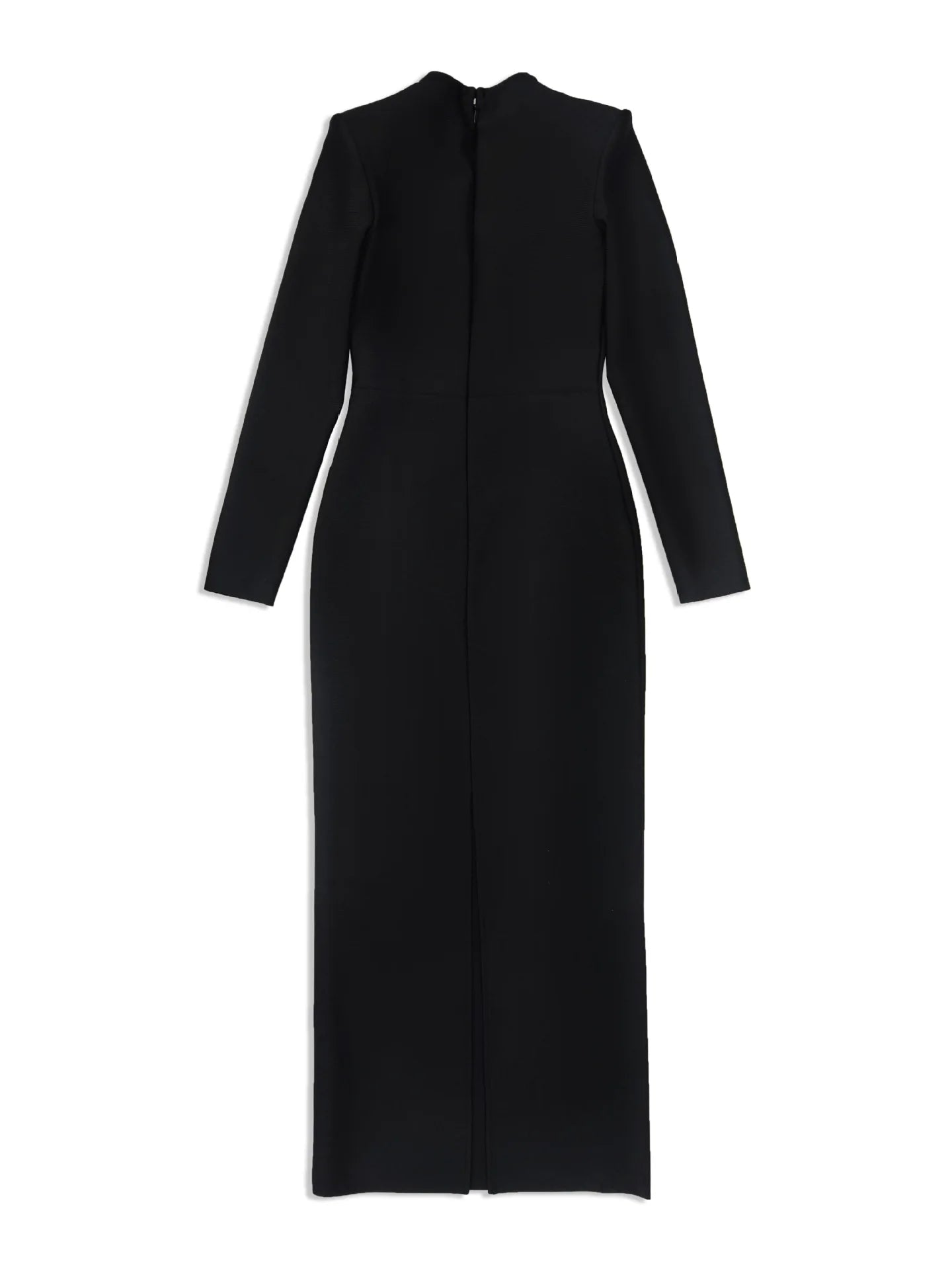 Top Women Long Sleeve Shinning Crystal Keyholes Bodycon Bandage Long Dress Elegant Evening Party Celebrate Outfit