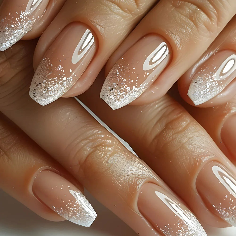 24pcs/set short Medium Long fake nails for women almond square ballet tips cute animals starry eyes Y2K press on false nails 1565