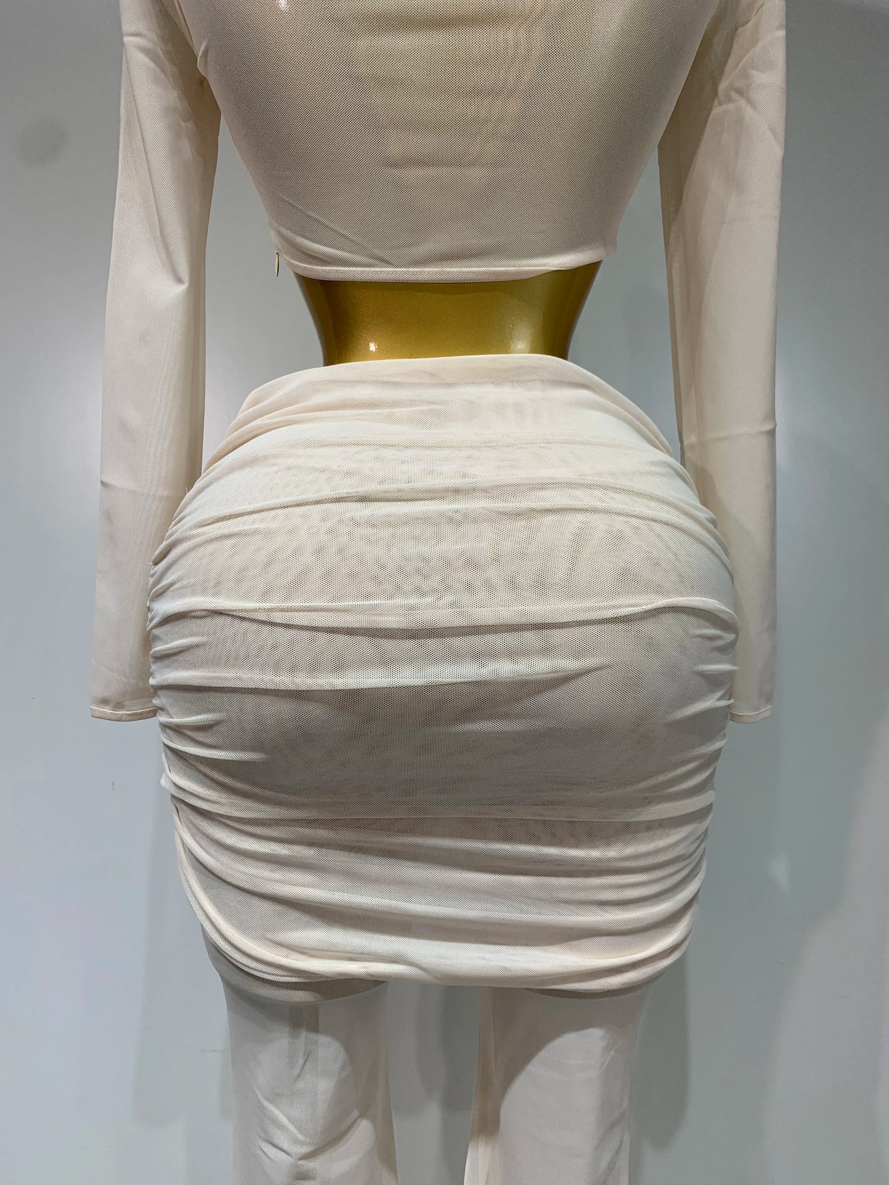 Women Sexy Mesh See Through Long sleeves Pant Sets Elegant Fashion Street Two Piece Set Club Birthday Evening Party Outfit