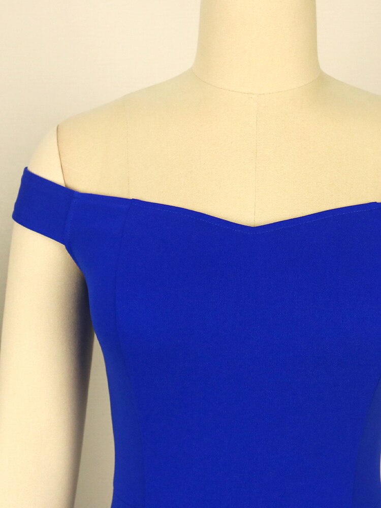 Femmes robes bleu glands frange Sexy fête épaule dénudée sans manches élégant moulante longue Cocktail tenues d'anniversaire célébrer nouveau