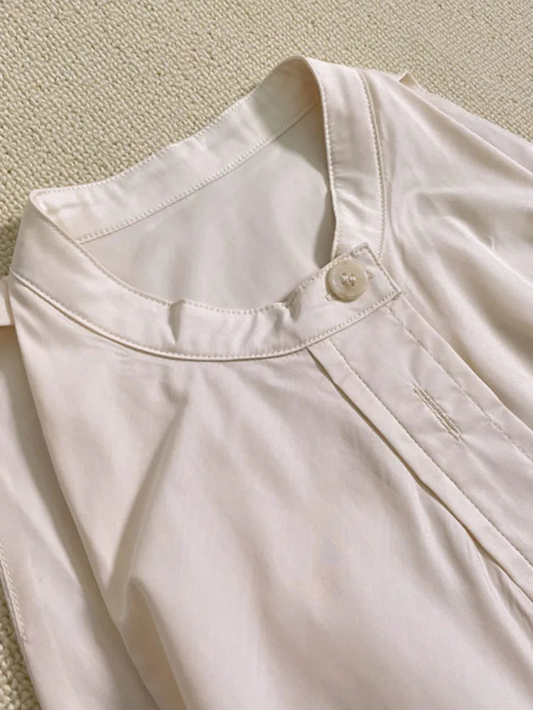 DEAT Fashion Women's Dress Round Collar Sleeveless Single Breasted Lace-up Solid Color Slim Dresses Spring New Tide 7AB3831