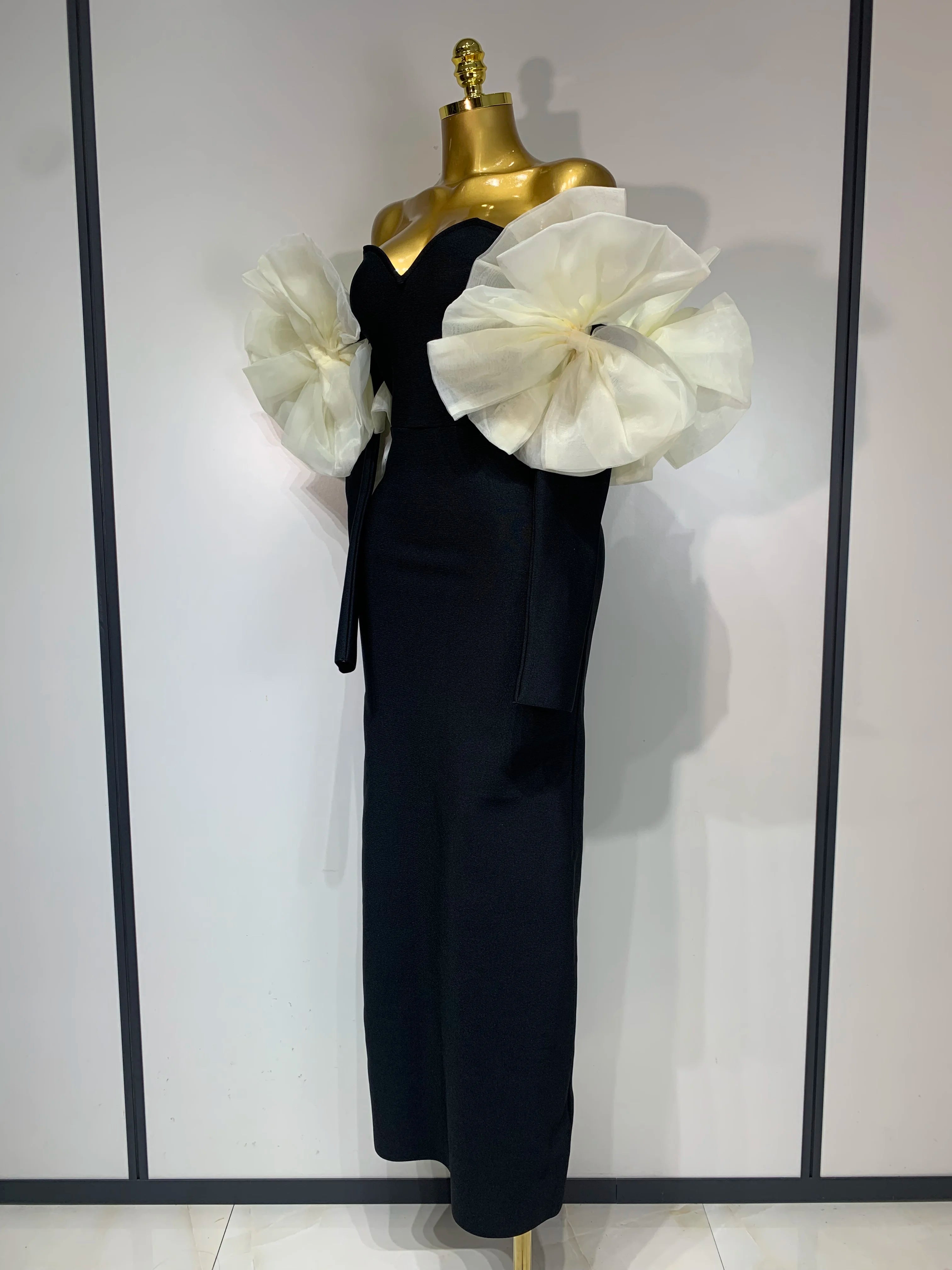 Women Sexy Off Shoulder Bodycon Bandage Dress 2025 Long Sleeved Celebrity Elegant Backless Dress Luxury Birthday Dresses