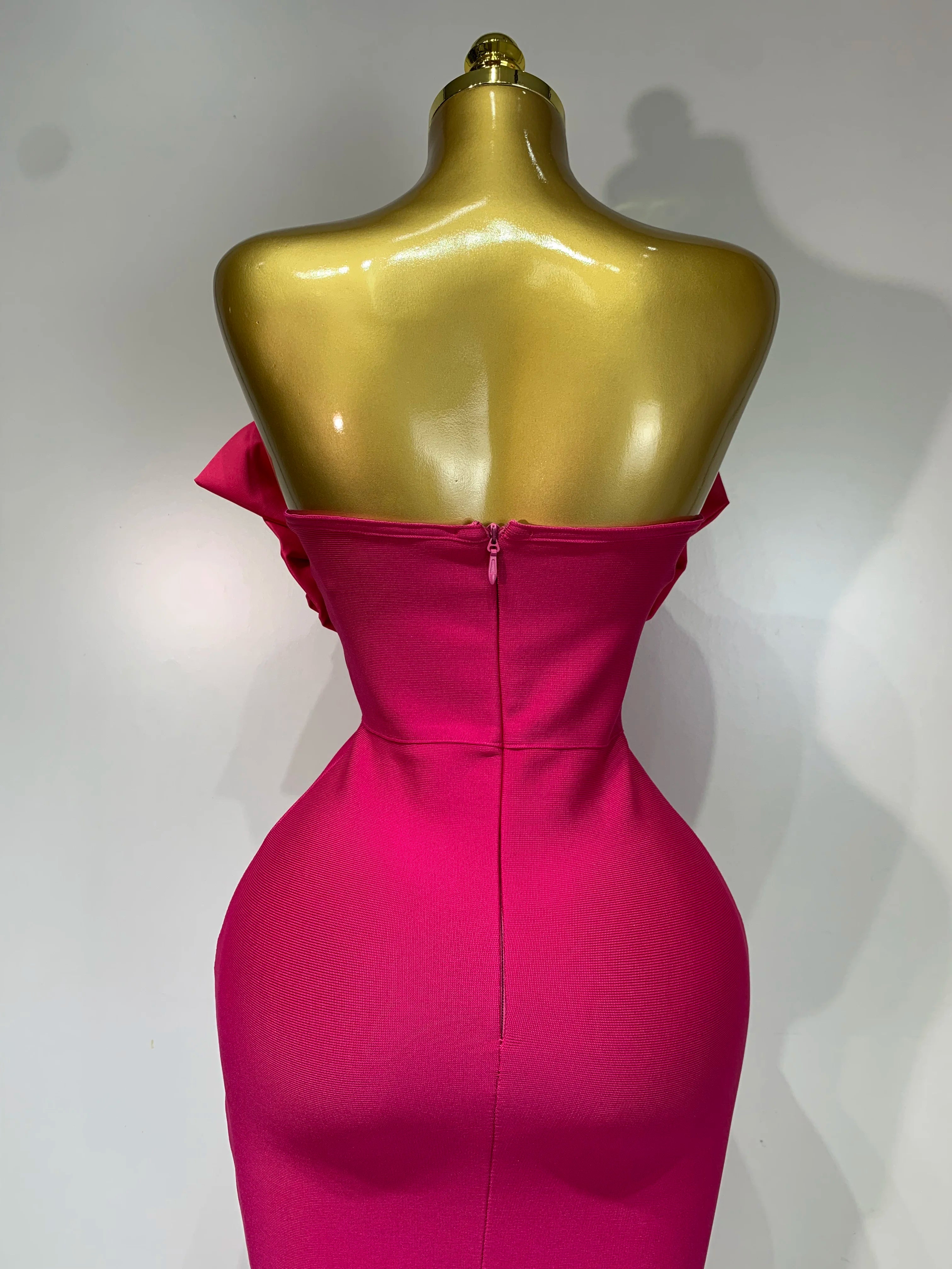 Luxury Birthday Party Dresses Women Elegant Bandage Bodycon Dress Strapless Appliques Sparkly Diamond Evening Club Outfit