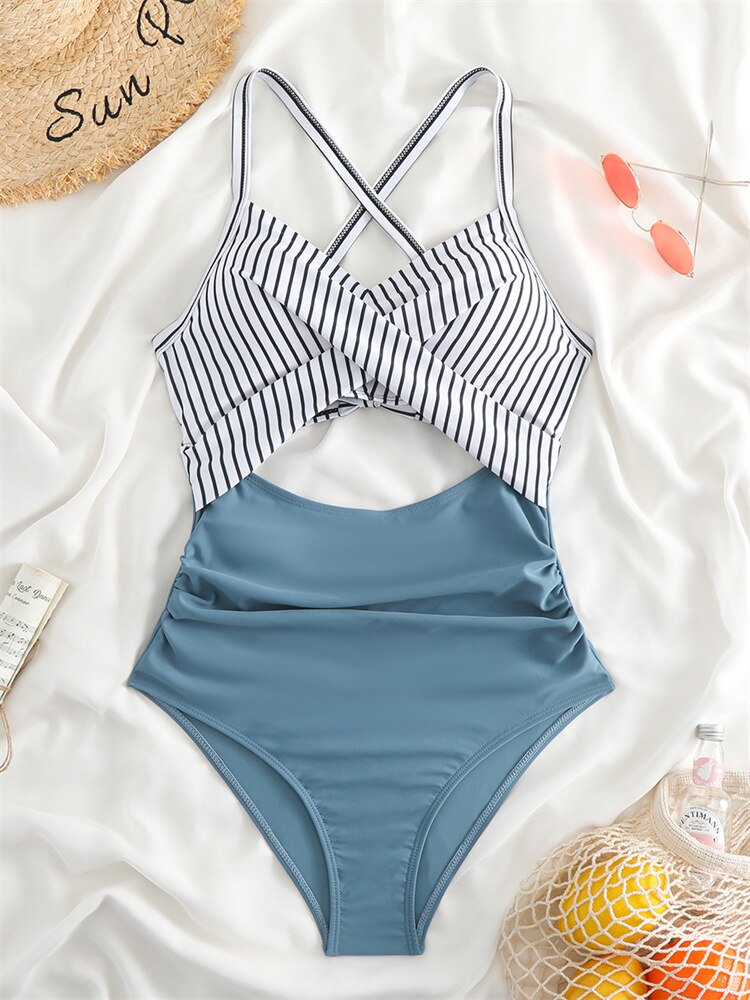 Swimwear Push Up One Piece Swimsuit - New Monokini Sexy Cut Out Bathing Suit Female Swimming Beach Wear Summer Bodysuit 5