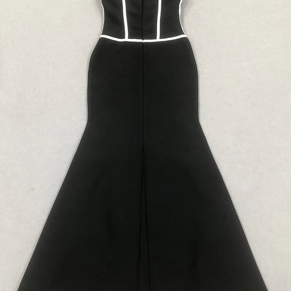 Sexy Off Shoulder 3D Flowers Bandage Mermaid Dresses Womens Strapless Evening Party Formal Long Dress Birthday Prom Vestidos