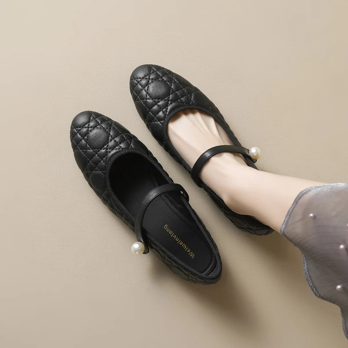 New spring women's outdoor shoes Round toe design Black Mary Jane shoes Ladies casual flat shoes Work shoes Boat shoes 41-43