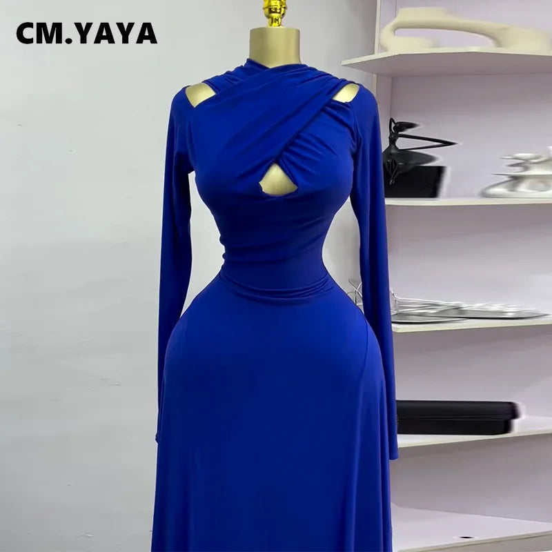 2025 Summer Women O-neck Long Sleeve Mermaid Maxi Dress Birthday Beach Sexy Night Party Club Long Dresses