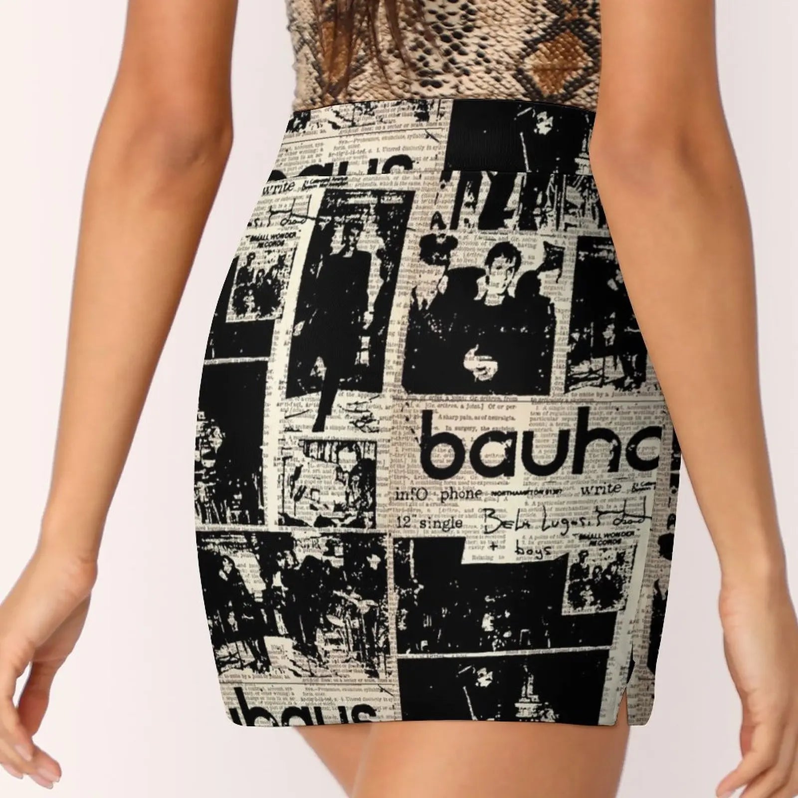 80S POST PUNK BAND / BHS Light Proof Trouser Skirt Clothes for summer luxury designer clothing women skirts summer woman