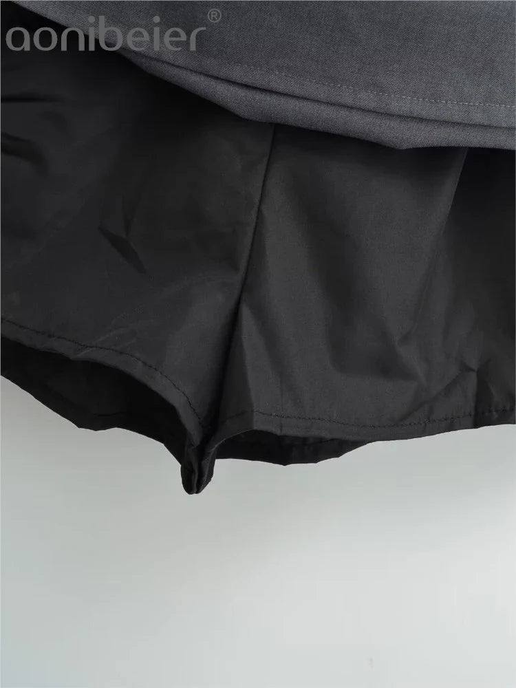 Aonibeier Bow Patchwork Women Halter Crop Top Suits Traf Summer Low Collar Slim Sleeveless Female Tanks Mini Skirt Sets Y2K