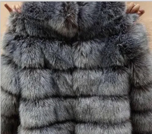 XS-6XL Mink Coat Winter Black White Faux Fur Coat Woman Elegant Fluffy Faux Fur Jacket Top Short Fur Coats Woman Clothing 5