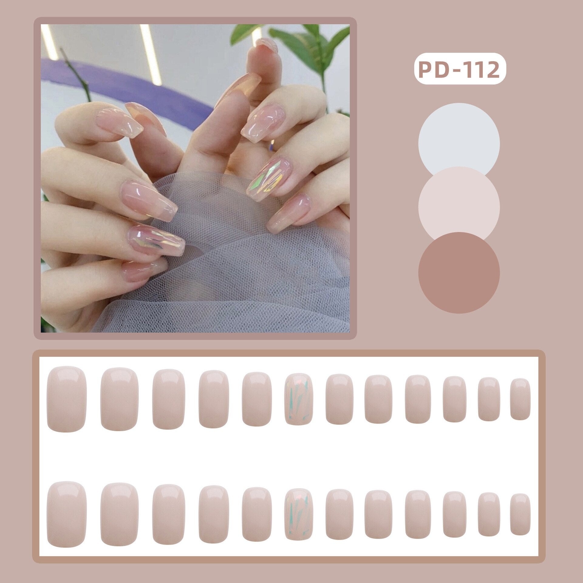 24pcs Lemon Short Wear Tips Nail False Patch Press on Nails Supplies for Professionals Artifical Fake Nails Faux Ongles Uñas PD-112-Fake Nails Ar