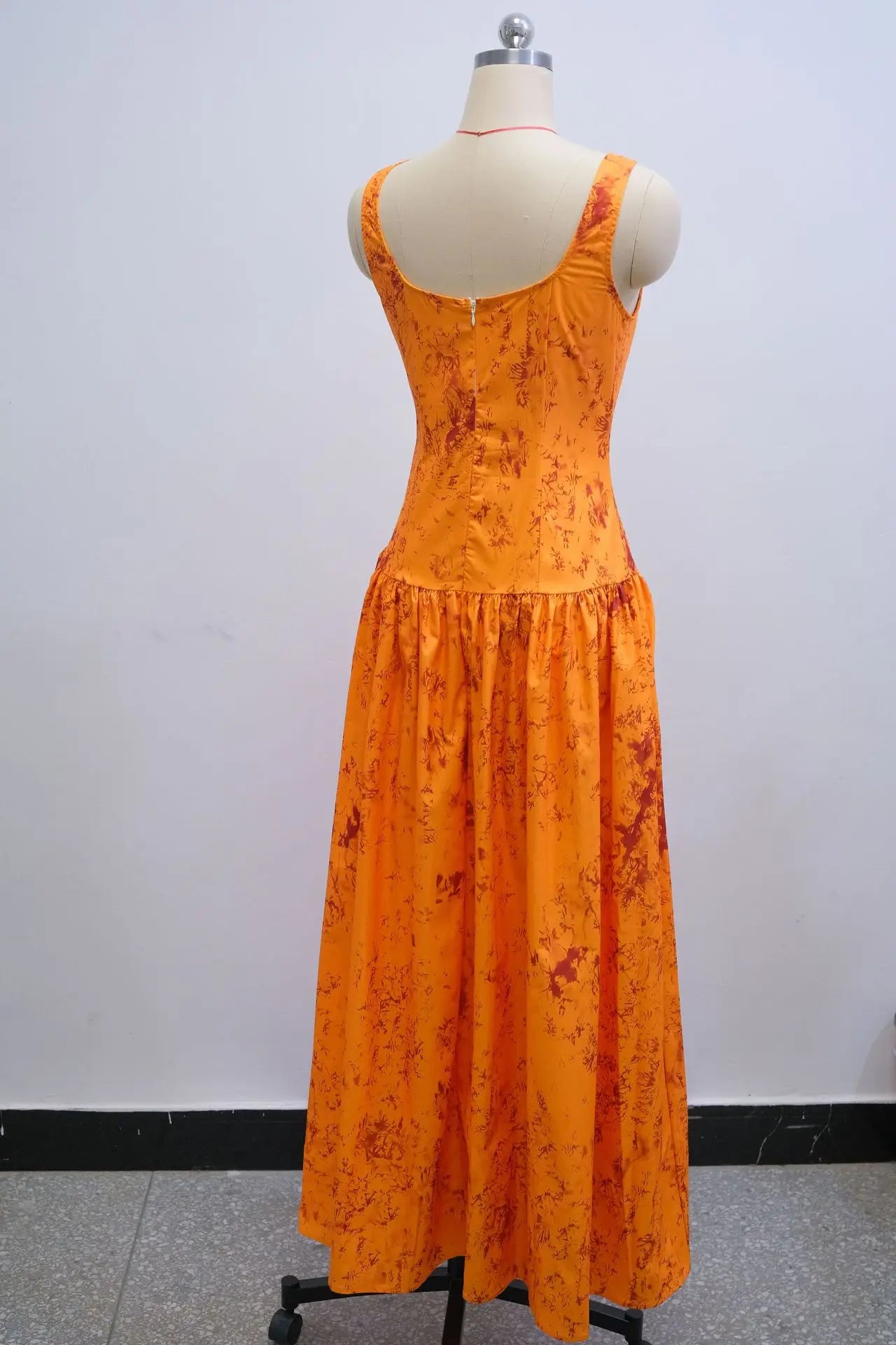 Women Floral Print Sleeveless Big Swing High Waist Long Maxi Dress 2025 Chic Evening Sexy Party Vintage Dresses Vestidos