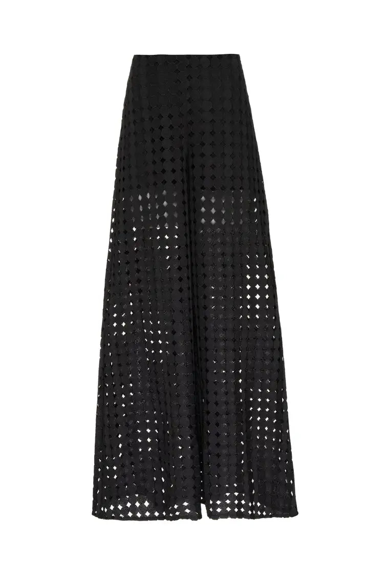 Solid Color 3D Beaded Floral Bikinis Set Women's Fashion Design Swimsuits and Pants Luxury Swimwear Bathing Suit Beachwear 2024 Only Black Pants