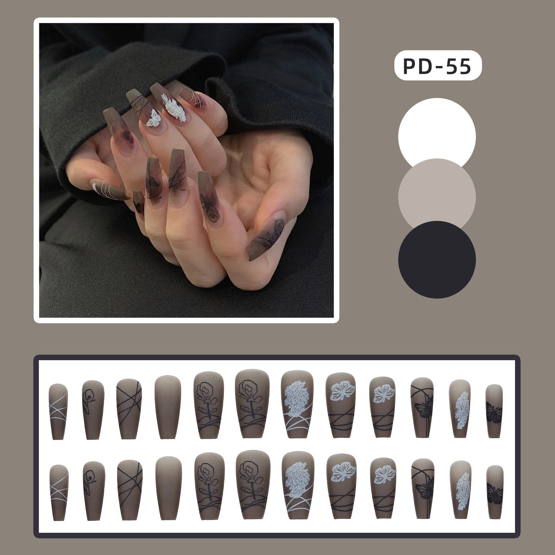 24pcs Lemon Short Wear Tips Nail False Patch Press on Nails Supplies for Professionals Artifical Fake Nails Faux Ongles Uñas PD-55-Fake Nails Art