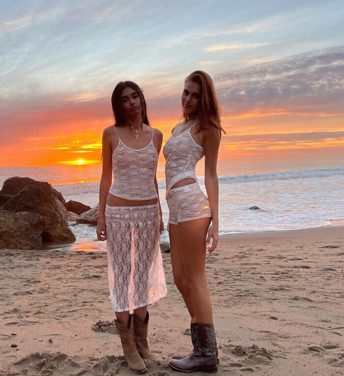 Women y2k Skirt Sets Suit 2Pcs Suit Lace Flower See Through Sleeveless Camisole + Wrapped Midi Skirt Summer Beach Outfits