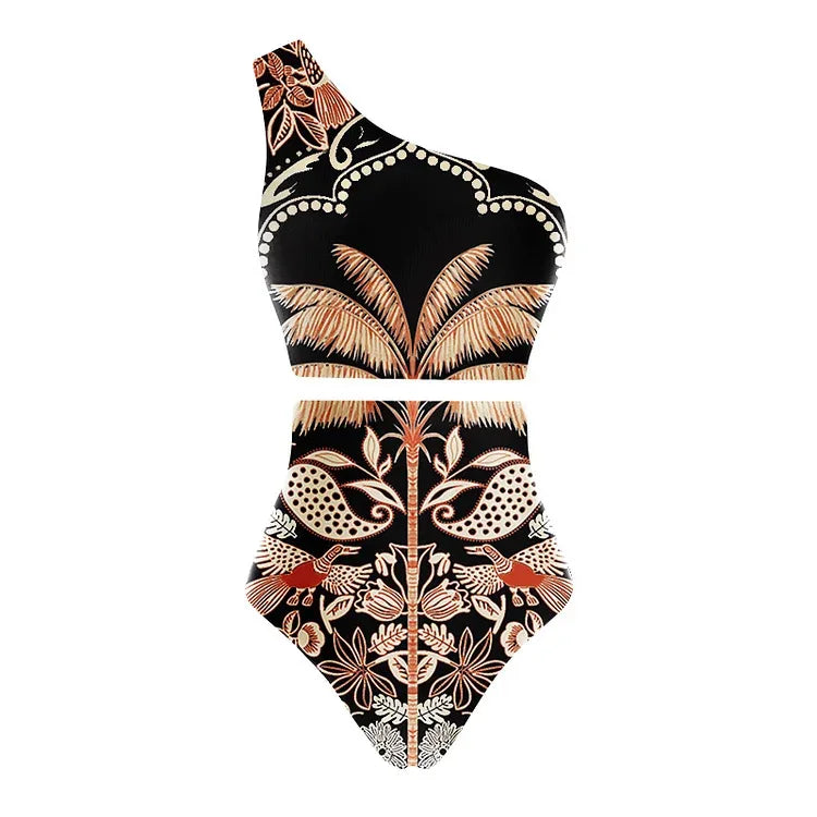 New Hollow Out One Pieces Swimwear+Skirt Bathing Suit Retro Matching Set for Women Two Peices Swimwsuit Bikinis Monokini swimsuit4