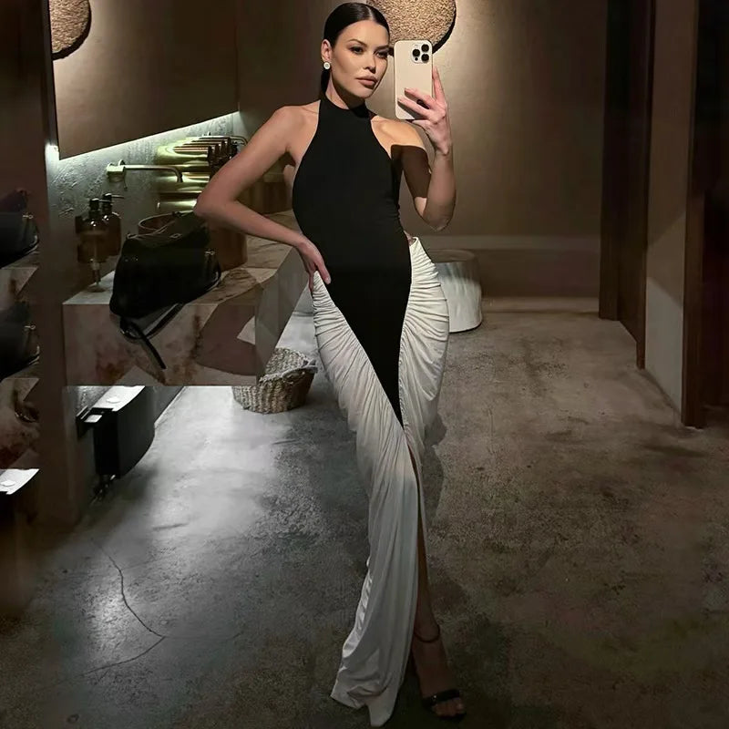 Bandage Material Women Sexy Off the Shoulder Bodycon Long Maxi Dress Elegant Evening Party Birthday Vacation Outfit Vestido