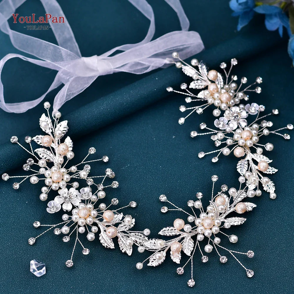 YouLaPan Bridal Rhinestone Belts Accessories Party Wedding Dress Belt Bride Sash Bridesmaid Handmade Gift SH237 SH323White organza