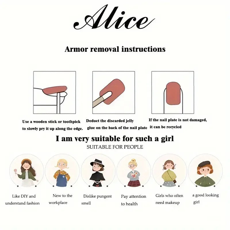 French Tips Press on Nails Long Fake Nails Black White Anime Comics Design Full Cover Punk Acrylic Artificial False Nails 24PCS