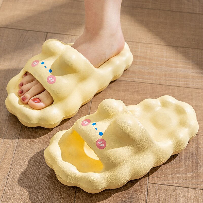 Womens Home Slippers EVA Indoor Floor Soft Solid Couple Men Slipper Summer Cartoon Unisex Bedroom Shoes Ladies Cloud Flip Flops