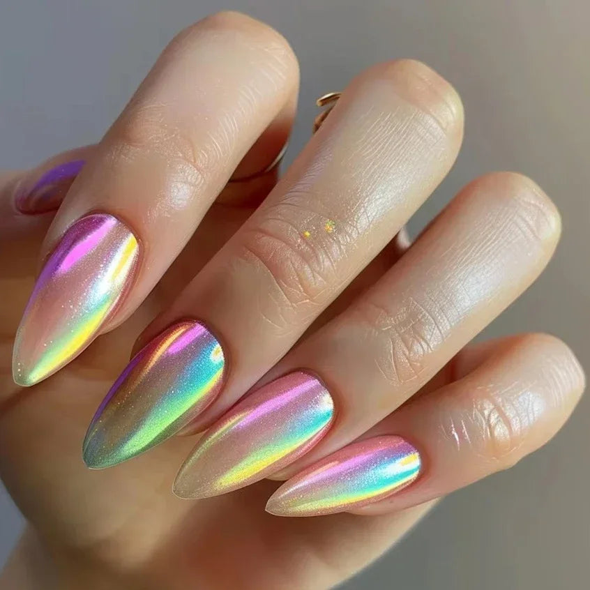 Exaggerate Punk Extra Long Pointed Fake Nails Art Dark Y2K Black Spider Centipede Rhinestone False Nail Press on Nails Manicure MT2549JP3471