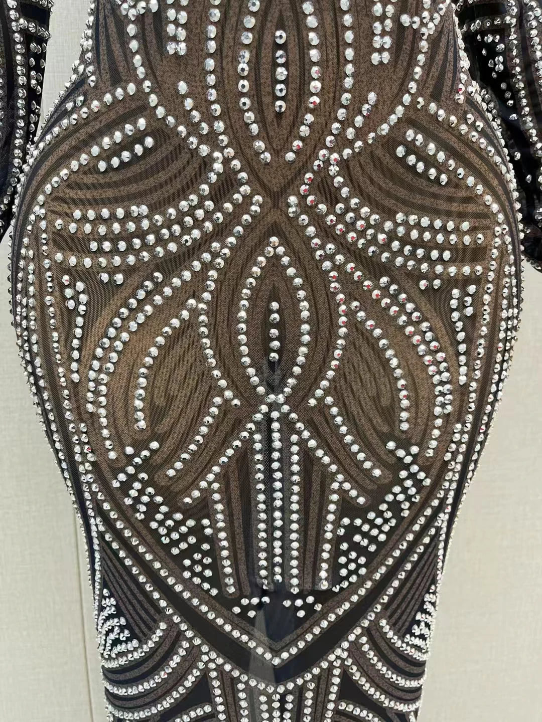 Black New Style Sparkly Rhinestone Evening Dress High-end Style Long Dress Cocktail Party Red Carpet Elegant Women Dress Huayuan