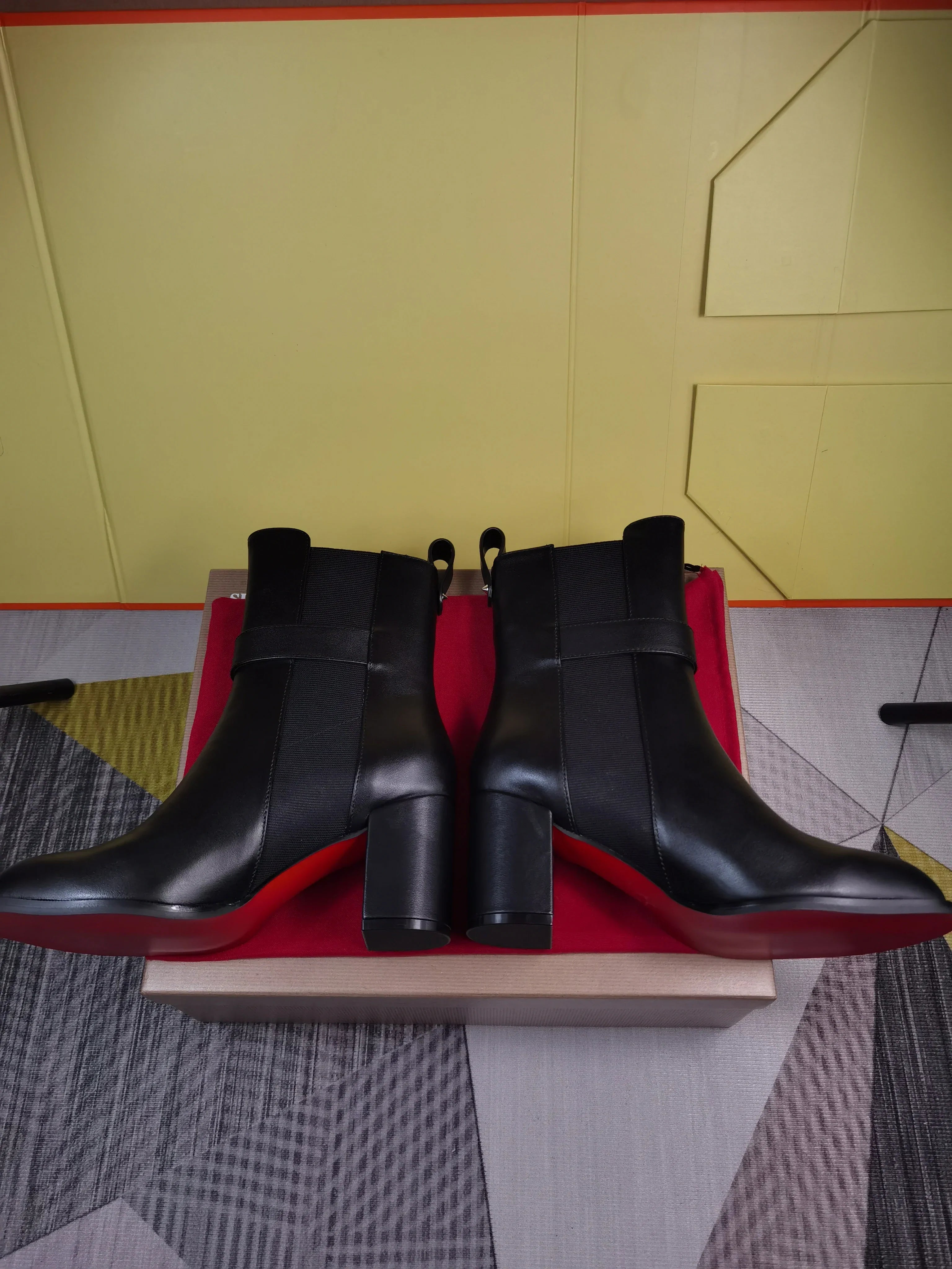 new designer GPBD women's casual high heels luxury genuine leather red bottom shoes top fashion boots 4