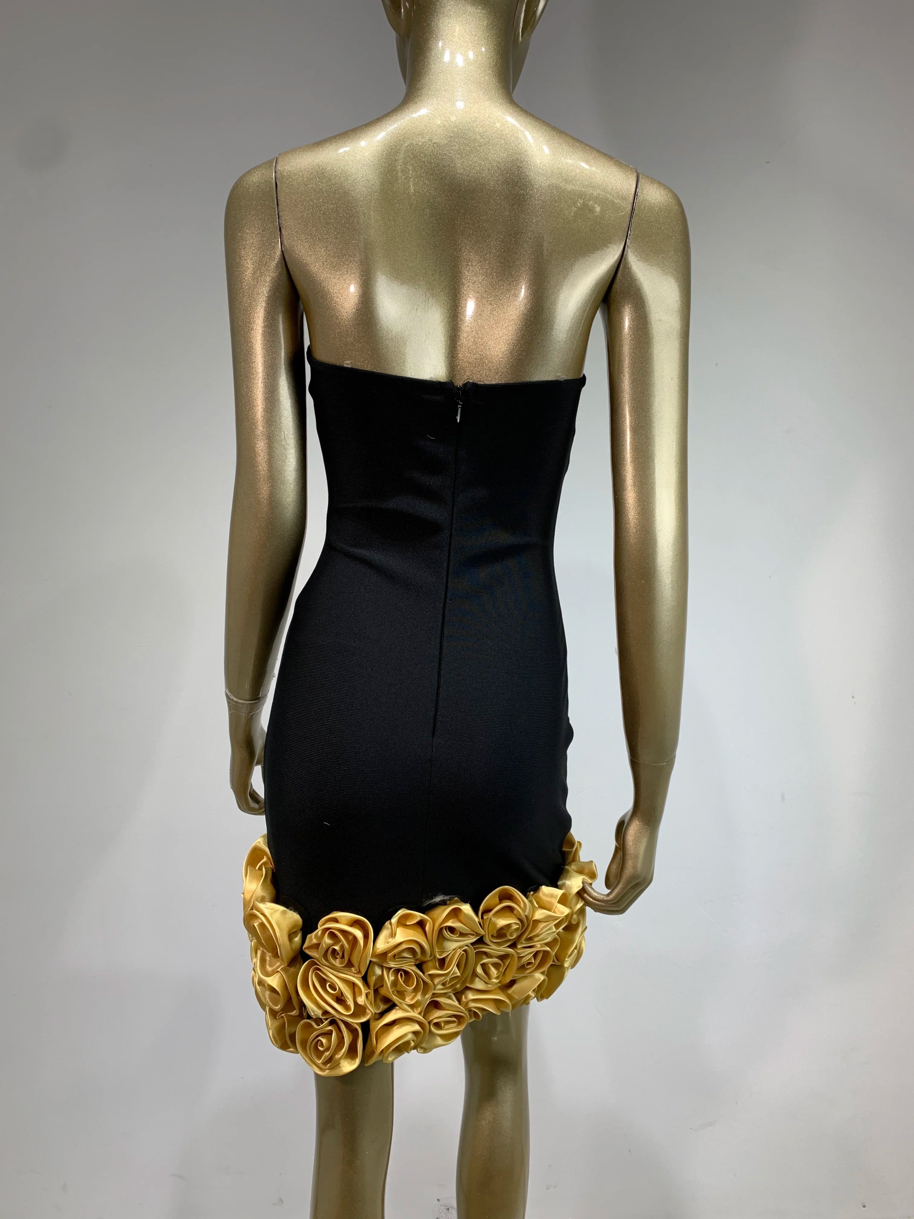 New Style Women Sexy Strapless Off teh Shoulder Golden Florals Bodycon Mini Bandage Dress Celebrate Nightclub Party Wear