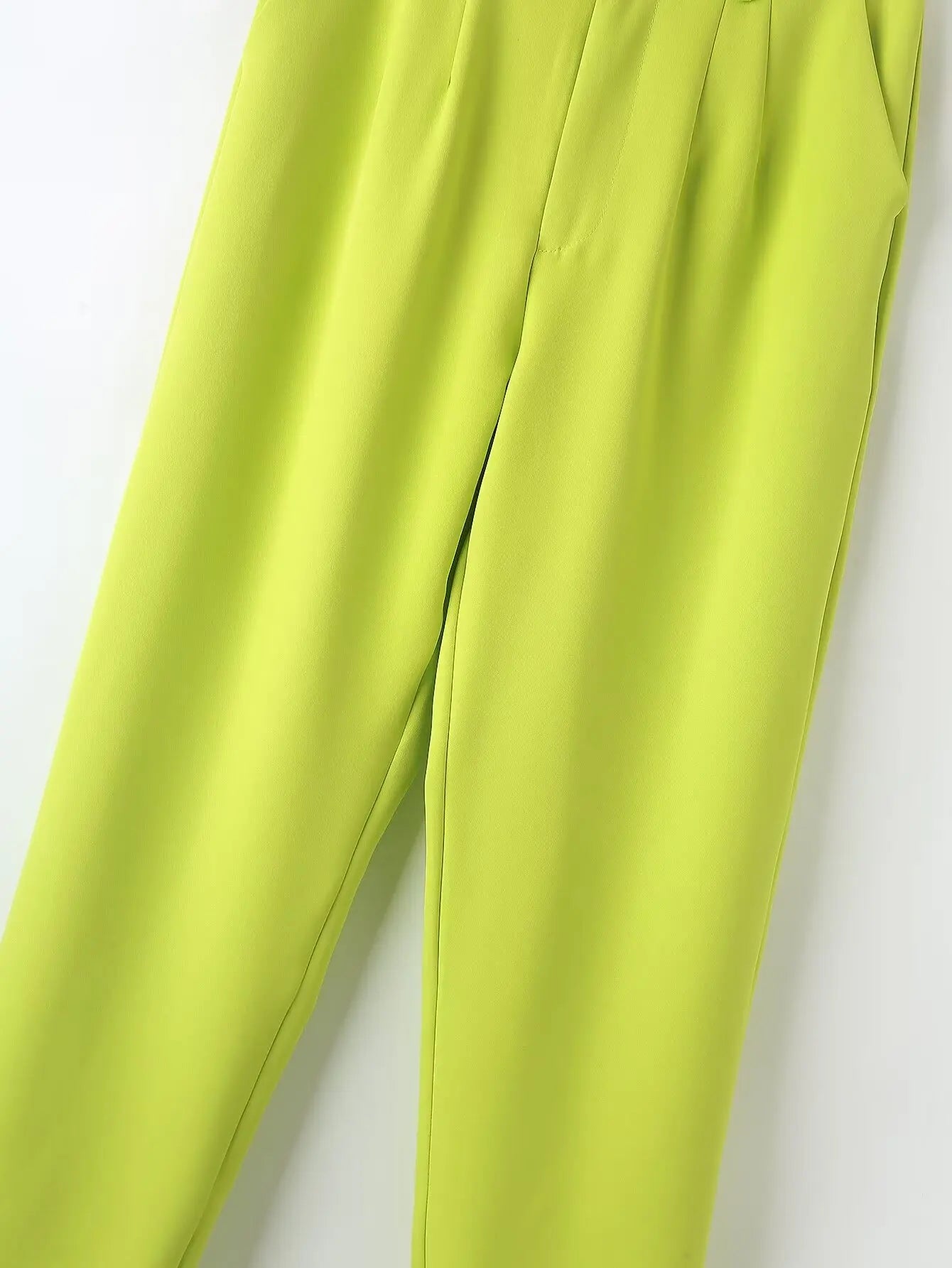 Women's Clothes Casual Green High Waist Loose Trousers Spring and Autumn Pants 2024