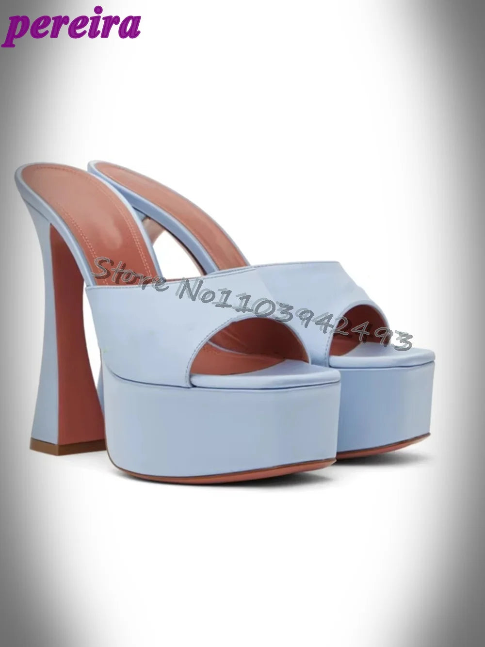 Black Velvet Platform Sandals Square Chunky Heels Women's High Heel Shoes for Party Wedding Female Dress Shoe Platform Sandals w bule