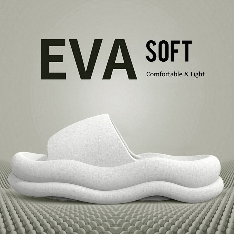 Women Soft Sole Cloud Slippers Summer Beach Thick Platform Slipper Sandals Women Fashion Eva Slippers For Home Flip Flops Woman White