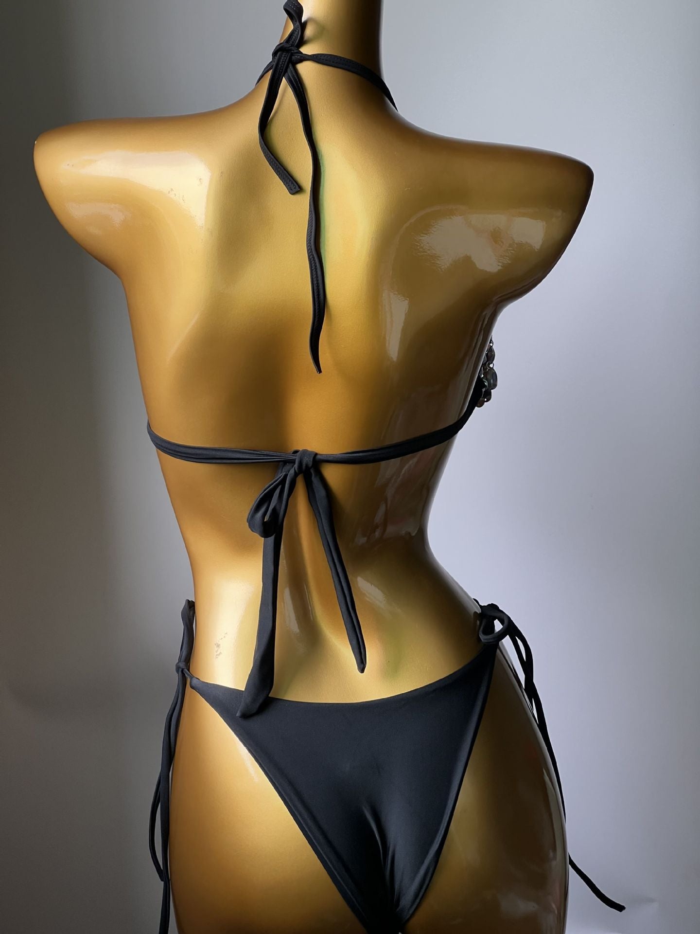 Sexy Gathered Rhinestone Bikini Luxury Crystal Diamond Women's Swimsuit Push Up Bandage Micro Swimwear Biquini