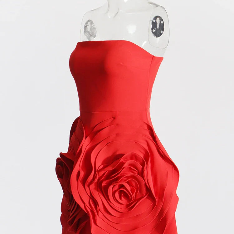 Solid Sexy Patchwork Appliques Dress For Women Strapless Sleeveless High Waist Spliced Zipper Mini Dresses Female