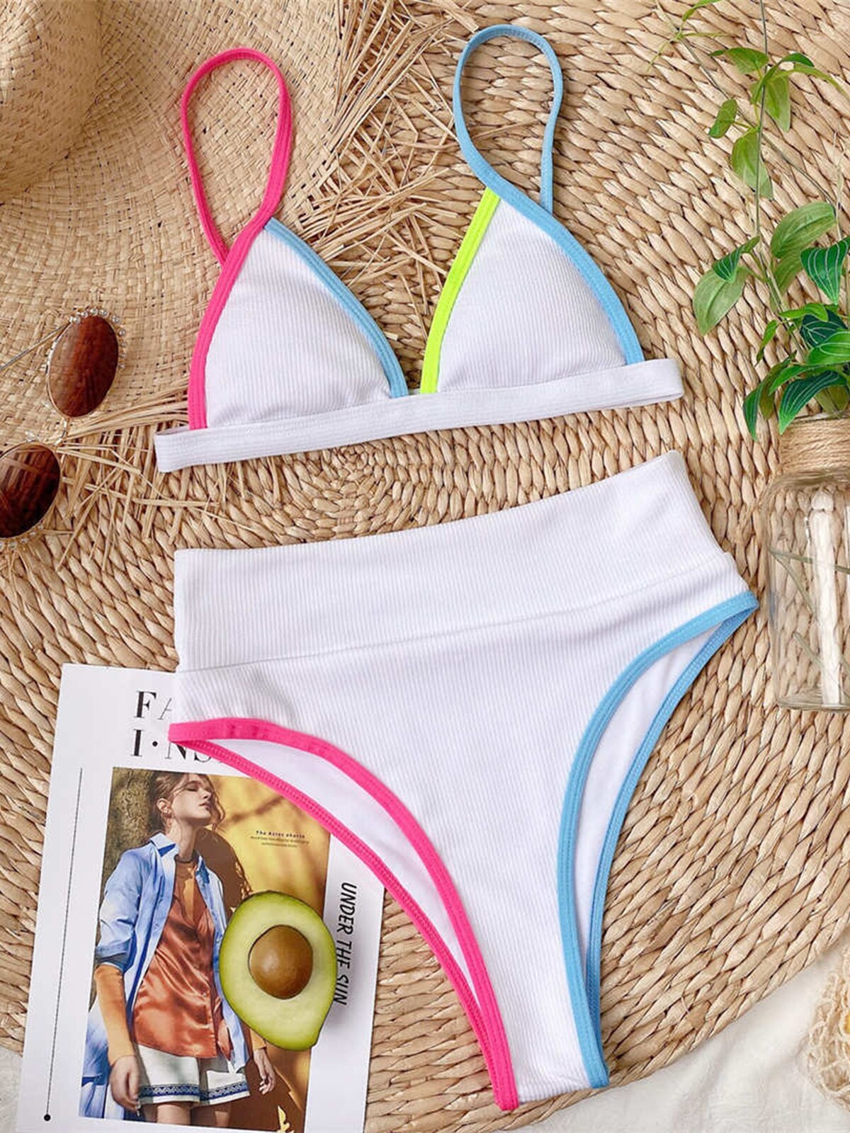 Swimwear Two-pieces Bikini set white