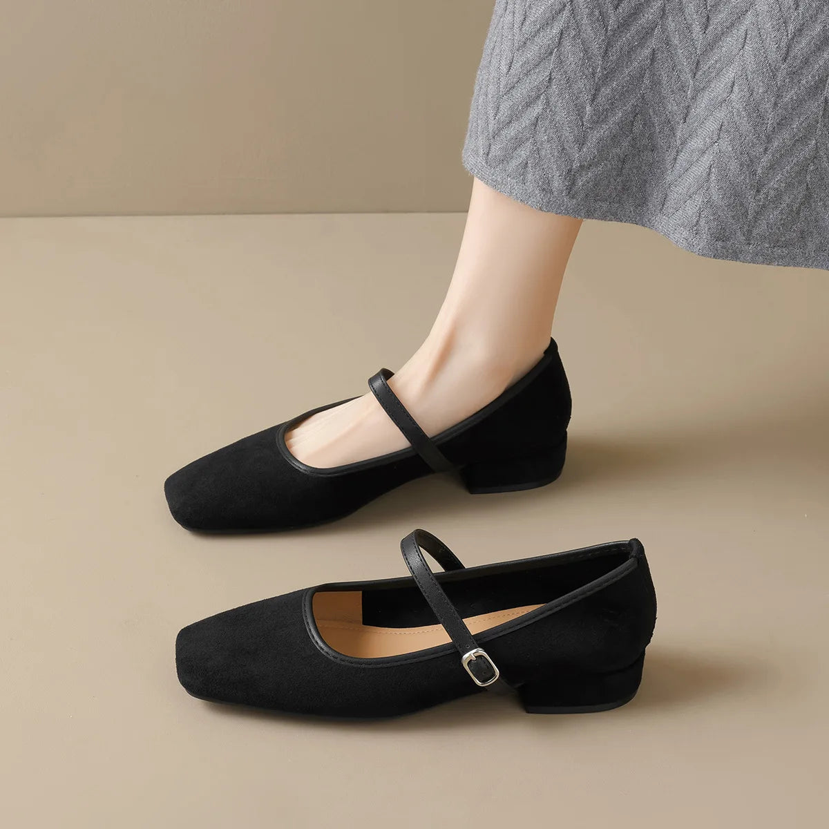 New spring women's shoes Fashionable design Marie-Jane shoes Women's casual high heels and boat shoes Office and party wear