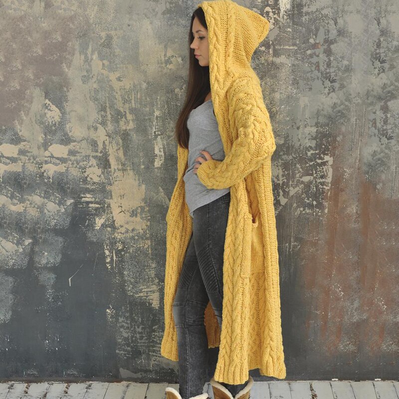 Printemps automne nouvelles femmes mode Cardigan à capuche manteau décontracté tricoté pull veste pour les femmes grande taille S-5XL