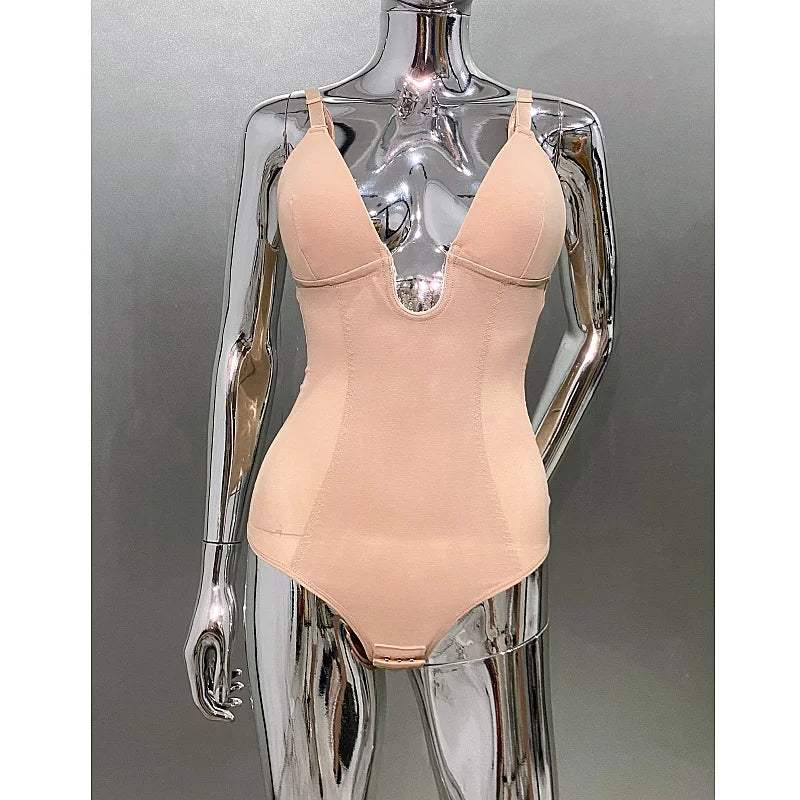 2 Color Woman Bodycon Body shaping Jumpbady Shapewear Evening Dress Under Wear Club Party Outfit Stage Performance Costume