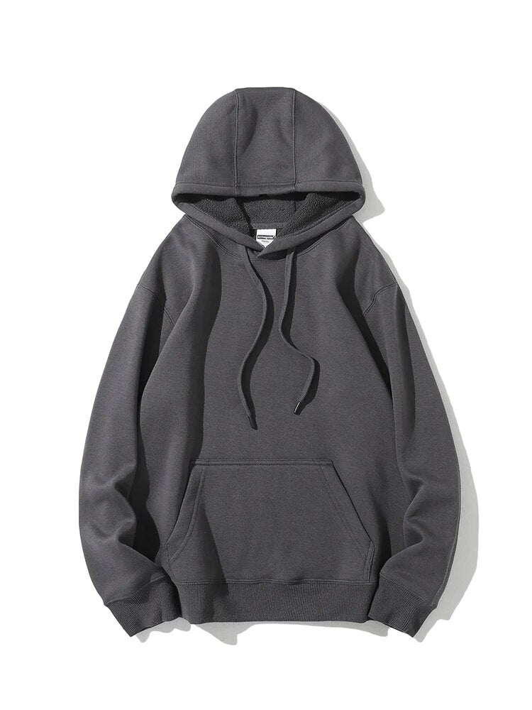 Streamgirl Winter Warm Fleece Hoodies For Women Green White Loose Sweatshirts With Hoodie Pink Pullover Hoodies Women Velvet Top Dark grey