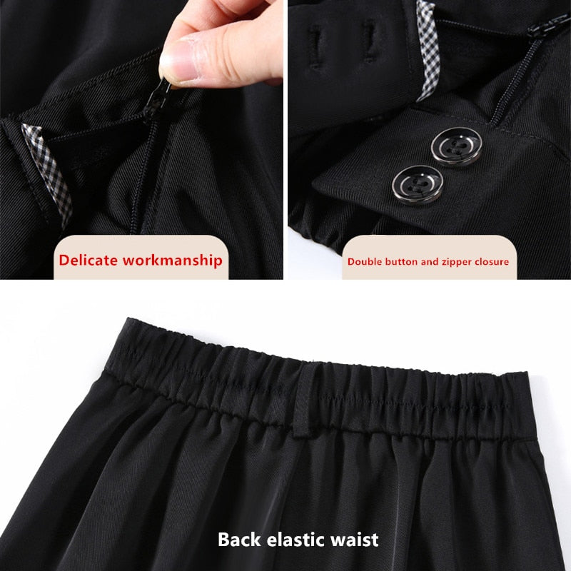 Pantalon drapé taille haute pour femmes, ample, décontracté, jambe droite, longueur au sol, classe professionnelle, large, nouvelle collection